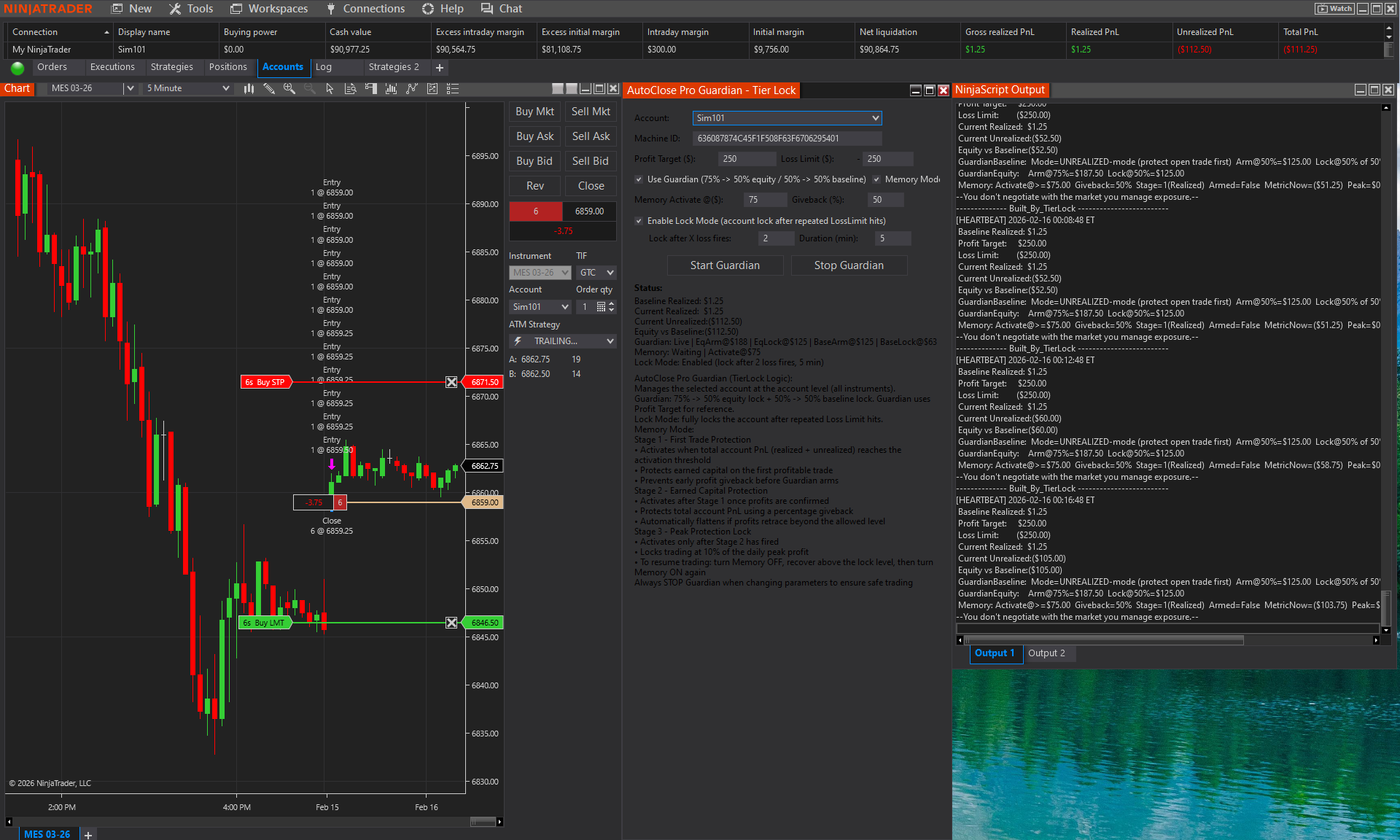 AutoClose Pro Guardian automated risk enforcement interface
